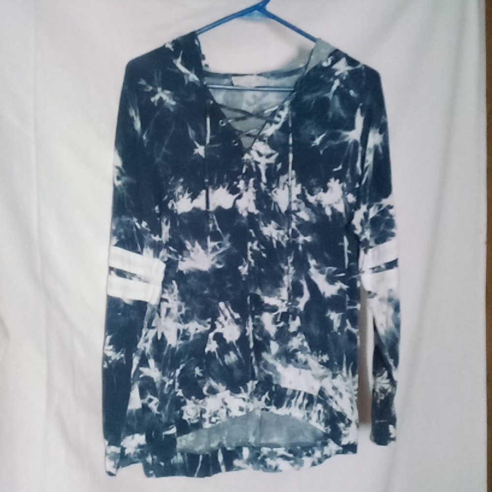 Pink Republic in Blue and White Tie Dye